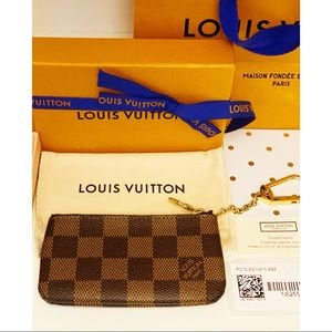 LOUIS VUITTON Ebene Damier key Pouch box bag